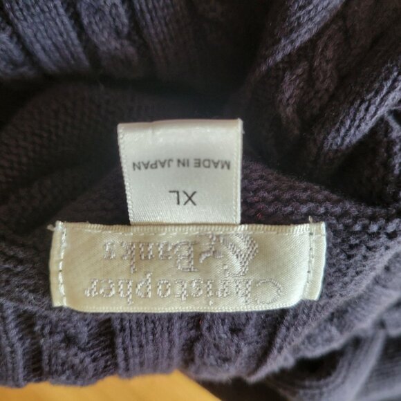 Christopher Banks XL Navy Cotton Turtleneck Sweater - Picture 4 of 5